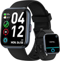 Smart Watches for Men Android & iPhone, 1.8" Alexa Built-in Smartwatches Fitness Tracker Watch with Bluetooth Calls, IP68 Waterproof, Heart Rate/Sleep/SpO2 Monitor, 110 Sport Modes - Black
