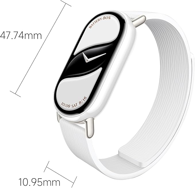 XIAOMI Mi Smart Watch Band 10, 5ATM Waterproof Fitness Step Tracker Sports Digital Smart Watch Health Band for Men Women, 1.72" AMOLED Display, 150+ Sports Modes 24/7 Sleep Monitor (Ceramic Edition)