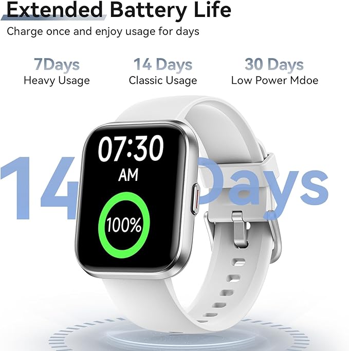 Hingso Smart Watch for Android Phones/iPhones, 1.85" HD Smart Watches for Women Men with Heart Rate/SpO2/Sleep Monitor, 3ATM Waterproof Fitness Tracker Watch with 120 Sport Modes, Health Tracker