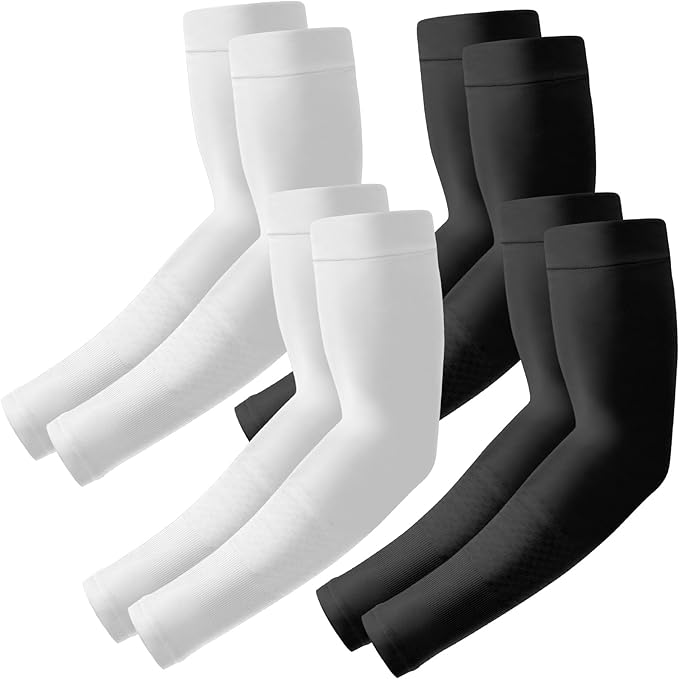 Arm Sleeves for Men Women to Cover Arms with Thumb Holes, Sun UV Protection Arm Warmers, for Volleyball Football Golf