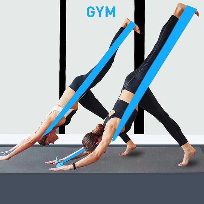 A AZURELIFE Resistance Bands,Professional Long Non-Latex Elastic Stretch Bands,Exercise Bands for Physical Therapy, Yoga, Pilates, Rehab, at-Home or The Gym Workouts, Strength Training