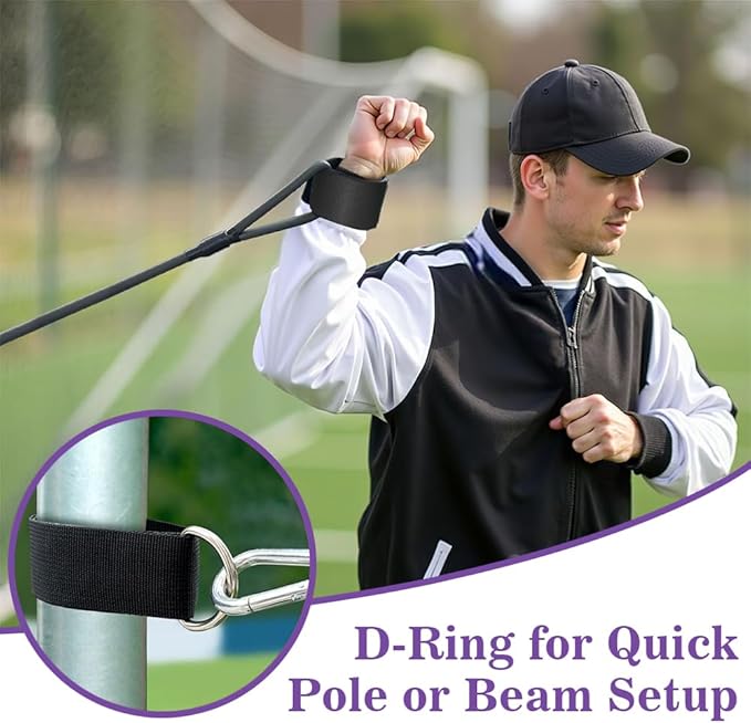 Baseball Resistance Bands for Pitchers – Pro-Grade Arm Strength & Pitching Bands | 4-Level Adjustable Resistance Bands for Baseball/Softball Training (All Ages)