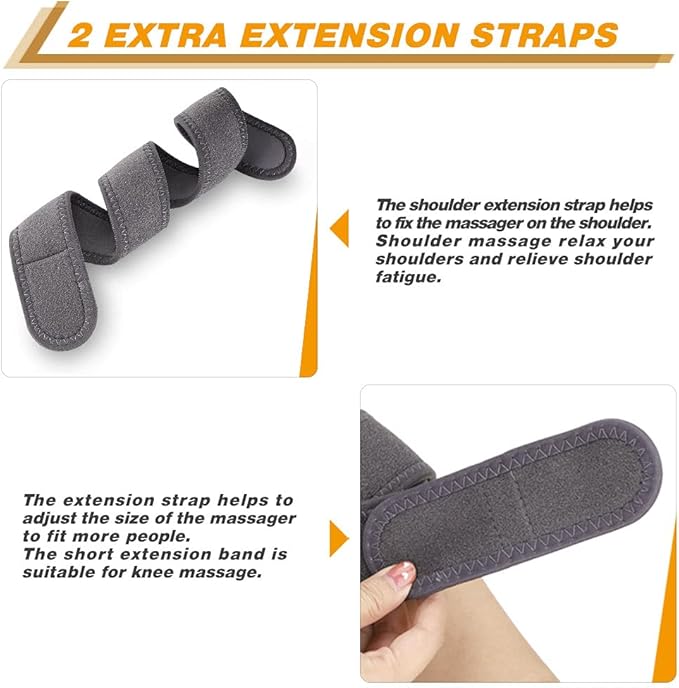Cordless Knee Massager with Heat Vibration, Knee Heating Pad, Electric Heated Knee Brace Shoulder Heating Pads Elbow Wrap with 3 Heat Levels and Massage Modes