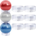 Hoteam 6 Pcs Exercise Ball Holder Yoga Exercise Stand Stability Storage Stackers Clear Plastic Holder for Different Size Stability Yoga Balls Storage Display