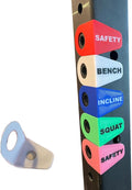 5pcs Magnetic Power Rack Position Markers for 2" Uprights, Multiple Colors Squat Rack Gym Equipment Magnets Secure Legible Adjustable Fit