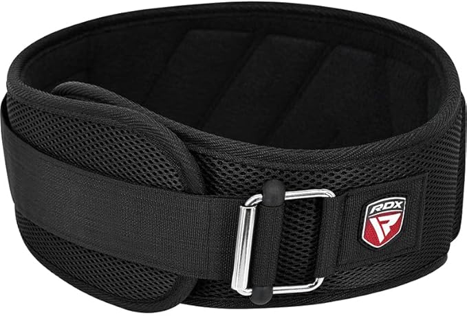 RDX RX4 Weightlifting Belt - EVA Foam Support, Adjustable Nylon Strap & Secure Fit I Gym Belt for Men & Women I Back Support for Heavy Lifting & Strength Training