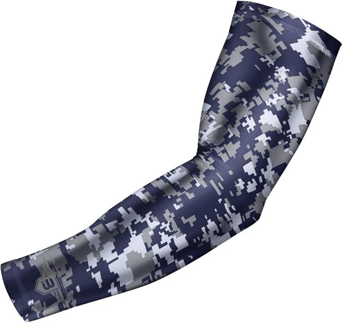 Bucwild Sports Compression Arm Sleeve - Youth & Adult Sizes - Baseball Football Basketball Sports (1 Arm Sleeve)