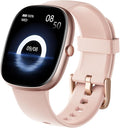 HUAKUA Smart Watches for Women Compatible with iPhone/Android Phones Answer/Make Calls, 1,85" HD Fitness Tracker with Heart Rate/Sleep Monitor Pedometer for Walking Running, Waterproof, Pink