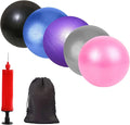 Pilates Exercise Ball for Yoga, Barre, Fitness & Physical Therapy Mini Squishy Balance Ball for Home Workouts Includes Pump for Easy Inflation