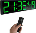 26'' Huge Clock (5.3'' Digits), Gym Timer, Home Gym Clock, Interval Workout Timer, with 8 Alarms, 7-Color Night Lights, for HIIT/Tabata/EMOM/FGB/Boxing (Green)