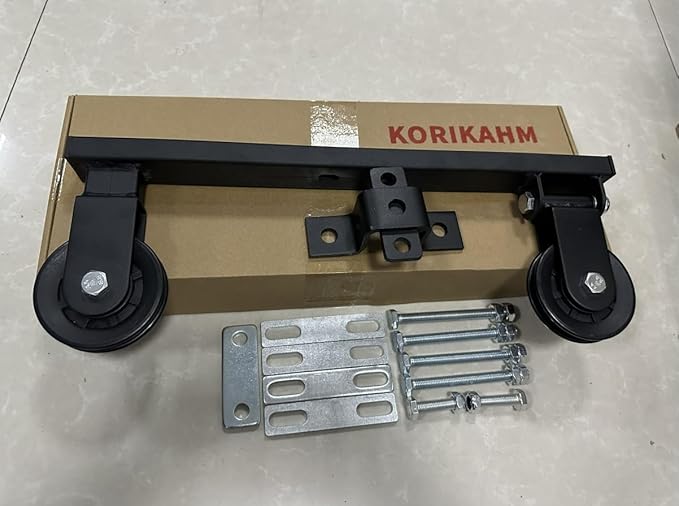 KORIKAHM Power Rack Pulley Attachment, LAT Pulldown Machine - Cable & Weight Dual Pulley System for Home Gym Strength Training, Power Racks