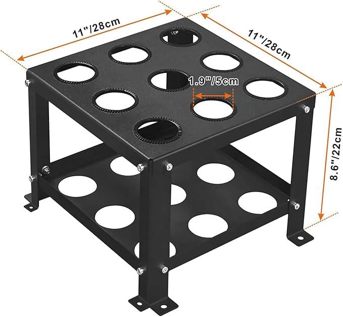 Barbell Holder Vertical Storage Rack, Heavy Duty Floor Stand Barbell Storage Rack, 9 Barbells Olympic Barbell Holder, Barbell Rack Stand Fit 2-inch Olympic Bars Olympic Bars, Curl Bars, Triceps Bars