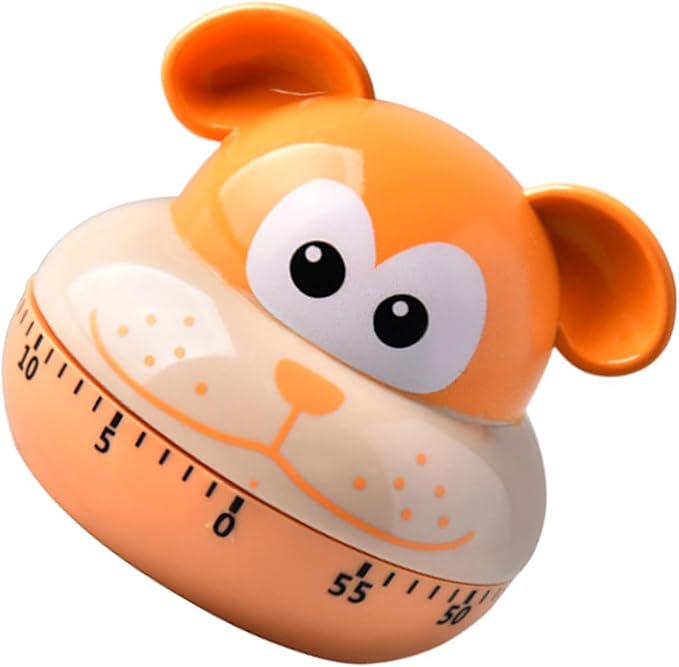 60 Minute Mechanical Kitchen Timers Cute Cartoon Animal Shape Mini Countdown Timer for Teachers Classroom Kids Homework Reading Adults Cooking Office (Dog)