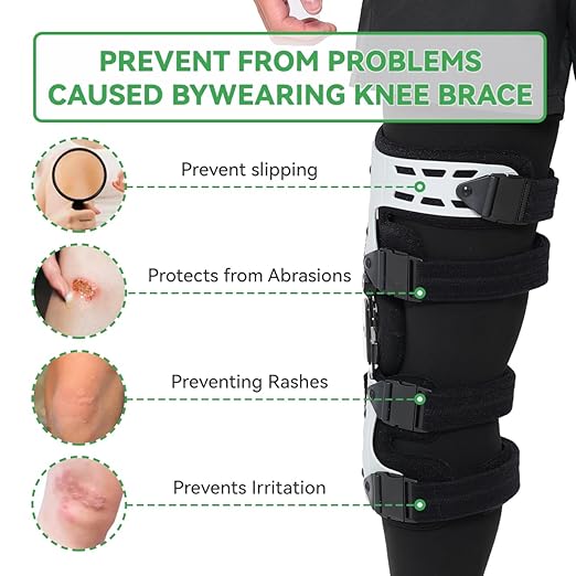 Orthomen Undersleeve Knee Brace Cotton Spandex Blend Knee Sleeves (2 Pack) for Women & Men, Breathable Knee Sleeve for Knee Bracing, Comfortable Knee Sleeve for Knee Braces,X-Large