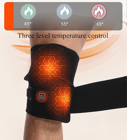 Ibluelover Heated Knee Brace Wrap 3 Adjustable Temperature Knee Pad Knee Heating Pad for Arthritis Pain Relief Leg Compression Sleeve Knee Support Protector for Calf Leg Arm