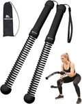 Abahub Weighted Ropeless Battle Rope, Portable Silent Home Workout Equipment, Space Saving Home Gym with Workout Gloves, HIIT and Low-Impact Aerobic Training for Men & Women, 2PCS Black