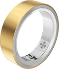 RQZ Smart Ring for Women Men, Fitness Tracker with Heart Rate Tracking, Sleep Tracking, Step Counter, Vibration Alert, 5ATM Waterproof, iOS Android Compatible, Gold Size 11