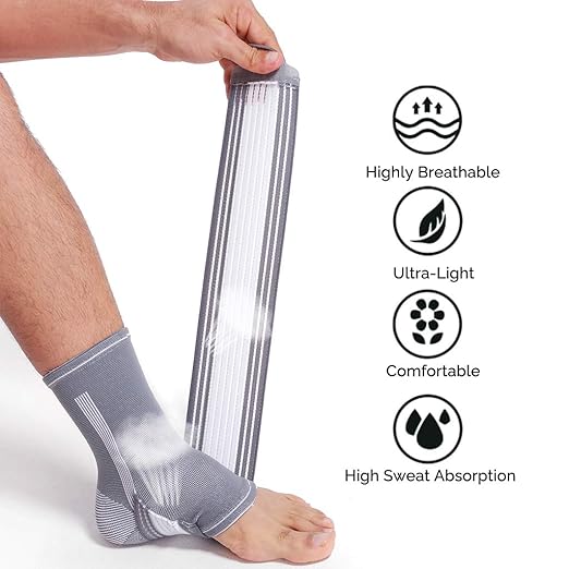 NeoTech Care Adjustable Ankle Support Brace (Black, Size S, 1 Unit)