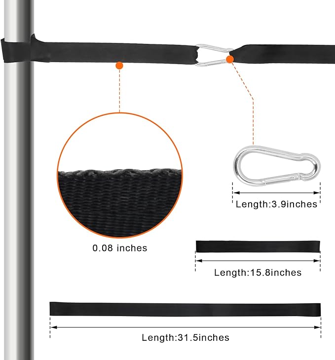 Hoedia Battle Rope Anchor Strap Kit Accessories for Home Gym Outdoor Muscle Workout Equipment