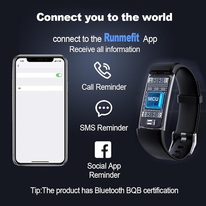 BrilliantHouse Fitness Tracker with Blood Pressure Heart Rate Oxygen Monitor, Activity Sleep & Temperature Smart Watch IP68 Waterproof Pedometer Step Counter for Kids Man Women S5