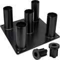 Eapele Barbell Storage Holder for 1" and 2" Olympic Bars EZ-Bars Trap Bars (5 Bars)