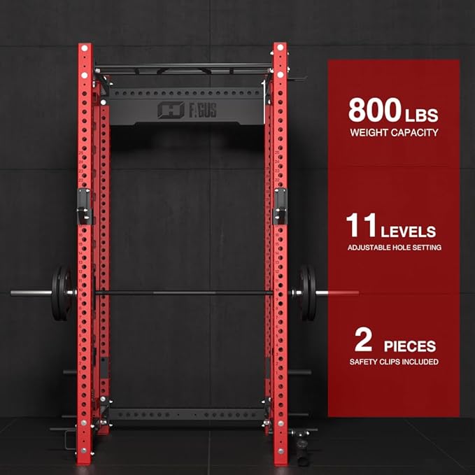 Smithe Machine Attachment for 3"x3" Power Cage Squat Rack, 2400lbs Multi-Functional Power Rack, Commercial Weight Lifting Gym Cage for Home Gym Free Weight with Attachment Set