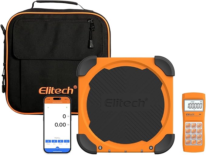 Elitech LMC-210A Refrigerant Charging Scale 330lbs HVAC Freon Scale with APP Wireless Remote Control