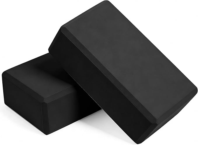AYO Yoga Blocks, Set of 2, Lightweight, Stretch Block, Water Repellent, High Density/Hard EVA, Moisture Proof, Yoga Goods, Beginners, 9.1 x 5.9 inches (23 x 15 cm), Thickness 3.0 inches (7.5 cm