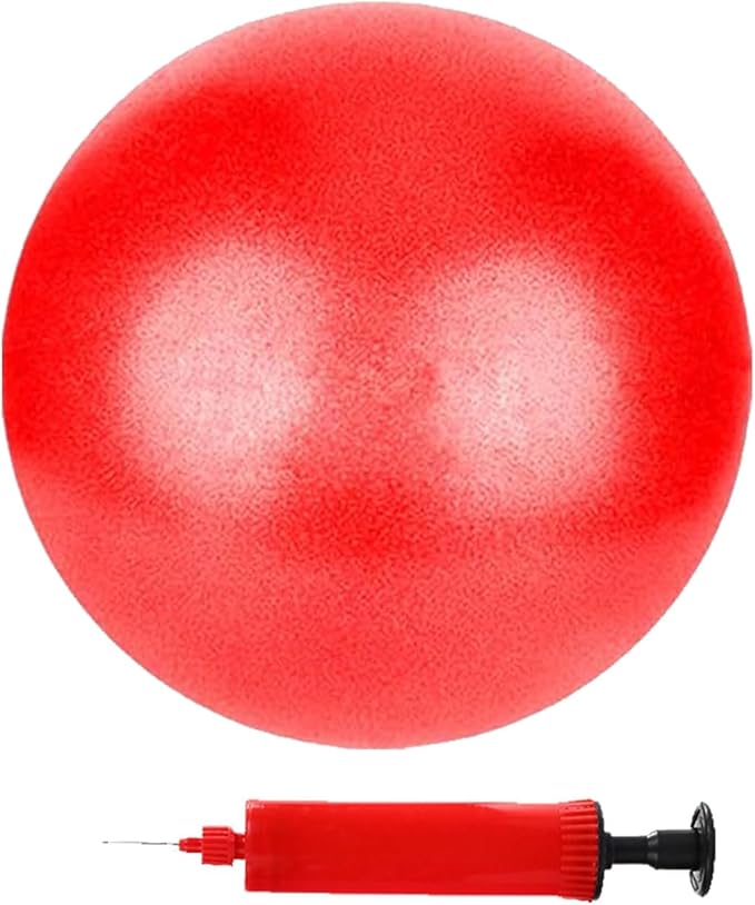 Mini Pilates Exercise Yoga Ball, 6 Inch Small Inflatable Exercise Yoga Ball,Core Training and Physical Therapy Equipment, with Pump