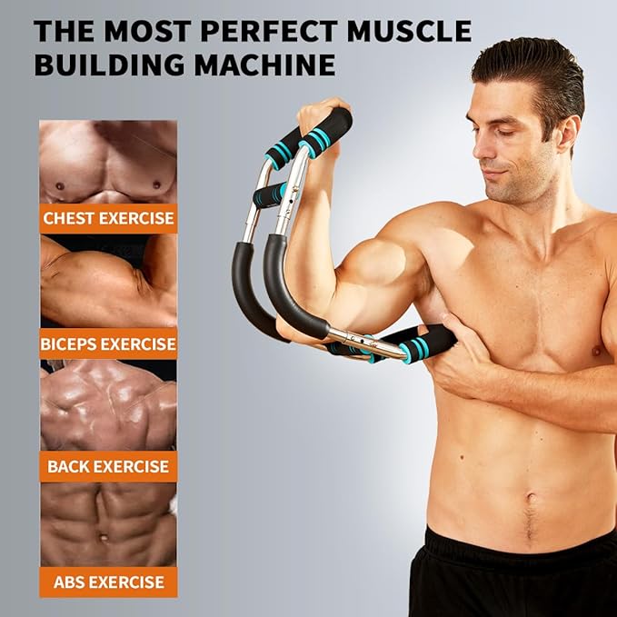 HOTWAVE Twister Arm Trainer, Adjustable Chest & Arm Exerciser for Men Women, Portable Home Fitness Equipment Kit for Upper Body Muscle Strength Training, Ideal for Self-Use or Gifting