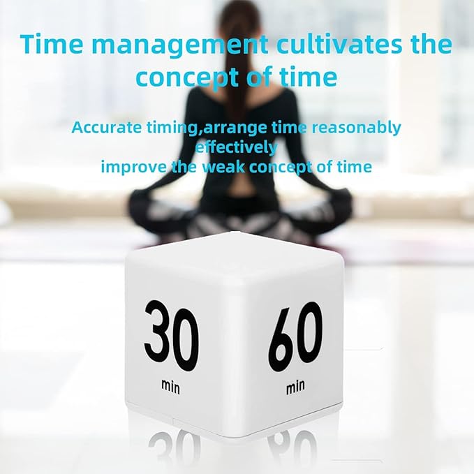JOYIT 2 Pcs Cube Timer Set - 2.6 Inch Gravity Sensor Flip Digital Timers for Countdown and Time Management, Featuring 1-10 Minute and 15-60 Minute Settings for Kids and Adults