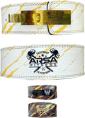 Arsa Fitness Weightlifting Adjustable Lever Belt for Men & Women Real Cow Hide Leather for Powerlifting Back Support Workout Deadlifts Squats 10MM Thickness 4" Width (SMALL, ARABIAN DAY)