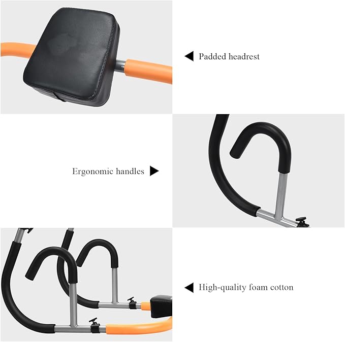 GYMAX Ab Crunch Trainer, Portable Ab Workout Equipment with Padded Headrest for Core Muscle Strength, Abdominal Exercise Machine for Suit Up Trainer for Home Gym Fitness
