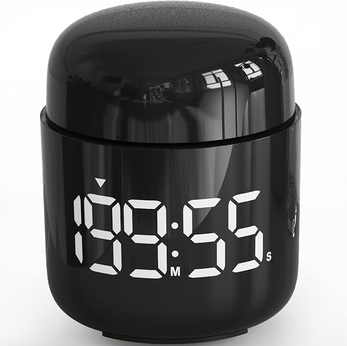 Digital Kitchen Timer,Countdown Countup Timer with Large LED Display Volume Adjustment,Timer for Cooking, Classroom Time for Kids and Teachers. (Black)