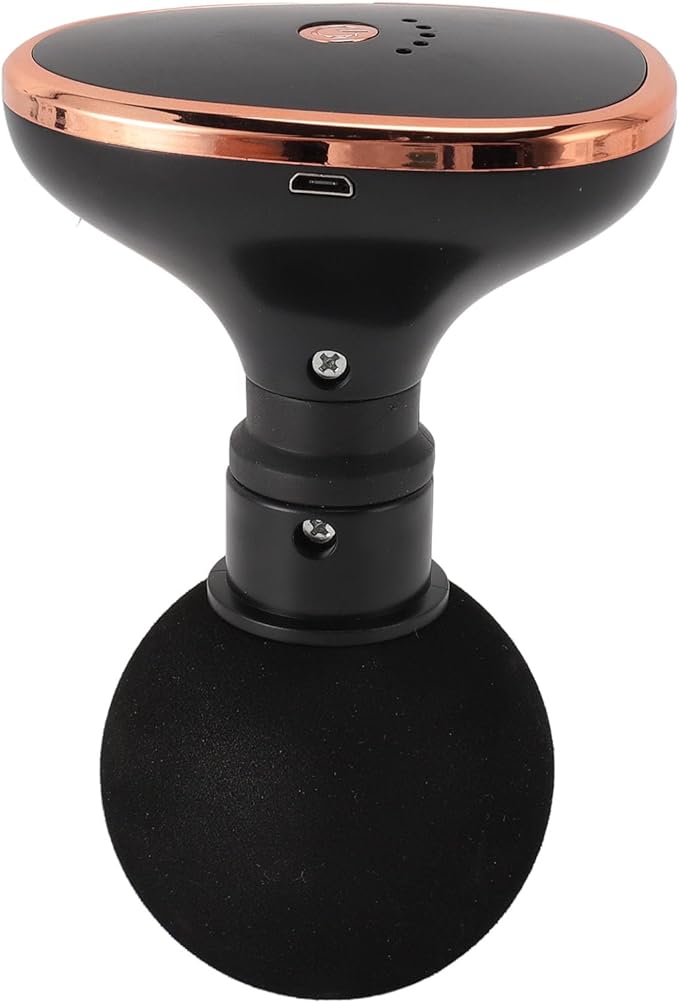 Yosoo Mini Massage Gun Portable Deep Tissue Relaxation Percussion Back Massager for Cervical Lumbar, Black Handheld Massagers for Office Gifts for Her, Compact Sports Travel Massage Gun