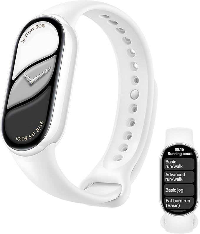 XIAOMI Mi Smart Watch Band 10, 5ATM Waterproof Fitness Step Tracker Sports Digital Smart Watch Health Band for Men Women, 1.72" AMOLED Display, 150+ Sports Modes 24/7 Sleep Monitor (Ceramic Edition)