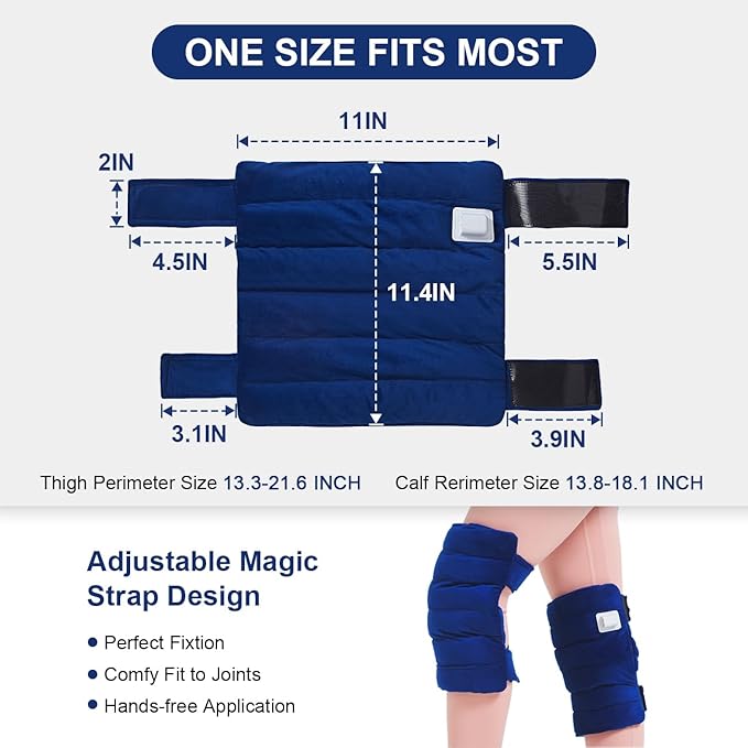 Heating Pad for Knee Pain Relief,Knee Heating Pad for Pain Relief,Adjustable Heat Therapy Warmers with Auto Shut-Off,Heated Knee Brace Wrap for Injury Arthritis Soreness Swelling