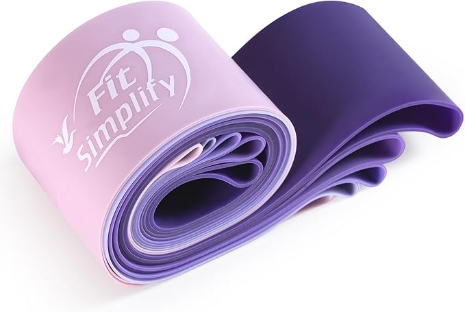 Fit Simplify Resistance Loop Exercise Bands with Instruction Guide and Carry Bag, Set of 5