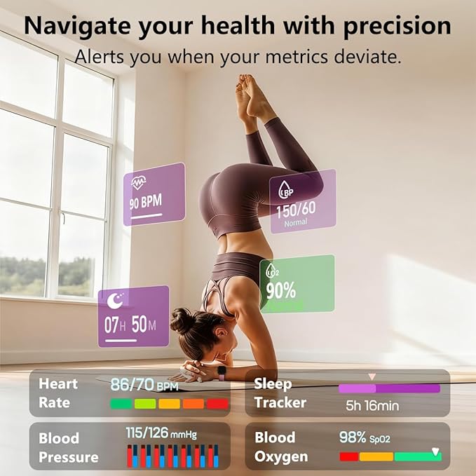 MorePro Smart Watch (Answer/Make Call), 1.83” Health Fitness Watch with Heart Rate, Blood Pressure,SpO2 and Sleep Monitor, 100+ Sports Modes, IP68 Waterproof Fitness Tracker for Men Women, Pink