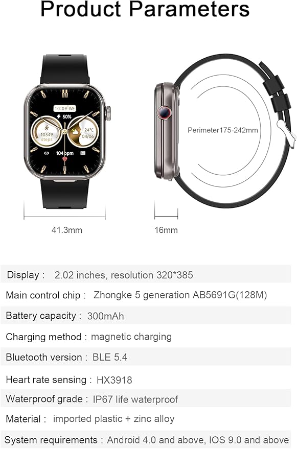 Smart Watch with Earbuds, 2.02" HD Screen，2 in 1 Smart Watches for Women, Waterproof Fitness Tracker Watch with Wireless Earphone Compatible for Android iOS with Sports Monitor Sleep