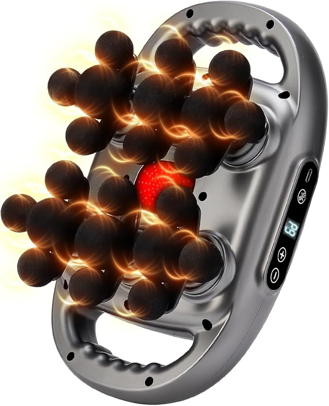 IeBilif Massage Gun, 22 Head Foot Back Neck Shoulder Massager with Adjustable Multi-Modes & Intensities, Fascia Gun for Athletes, Birthday Gifts for Men