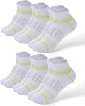 BAMBOO COOL Men's Athletic Ankle Socks Moisture Wicking, Anti-Odor Breathable Running Mesh Socks Arch Support, 8 Pack