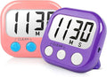 Classroom Timers for Teachers Kids Large Magnetic Digital Timer Teacher Supplies 2 Pack-Pink Purple