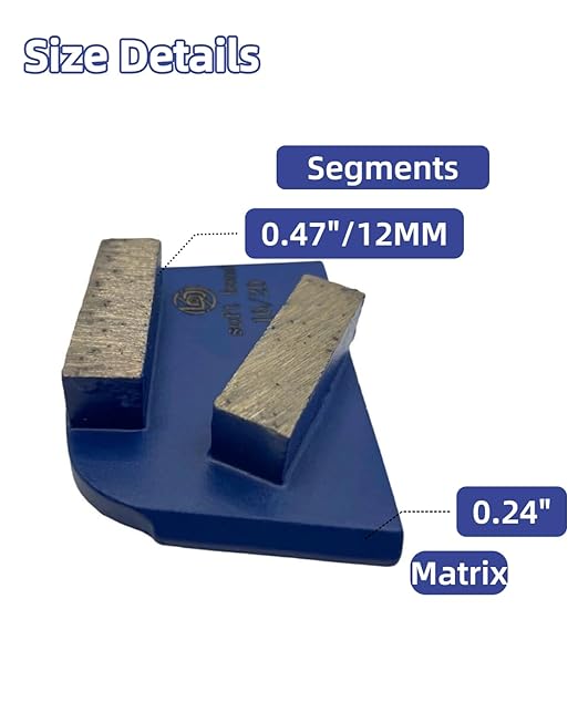 Concrete Floor Grinding Disc, Metal Bond Diamond Tooling for Concrete Preparation Thin Epoxy Remove, Compatible with Lavina Original Quick Change System Grinders, 16/20 Hard Bond, 9PCS