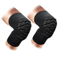 Wrestling Knee Pads Short Knee Sleeve, 2 Pcs Knee Compression Sleeve for Football, Basketball, Volleyball(Black_XXL_2 Pcs)