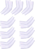 Mudder 9 Pairs Unisex UV Protection Sleeves Arm Cooling Sleeves Ice Silk Arm Sleeves Arm Cover Sleeves