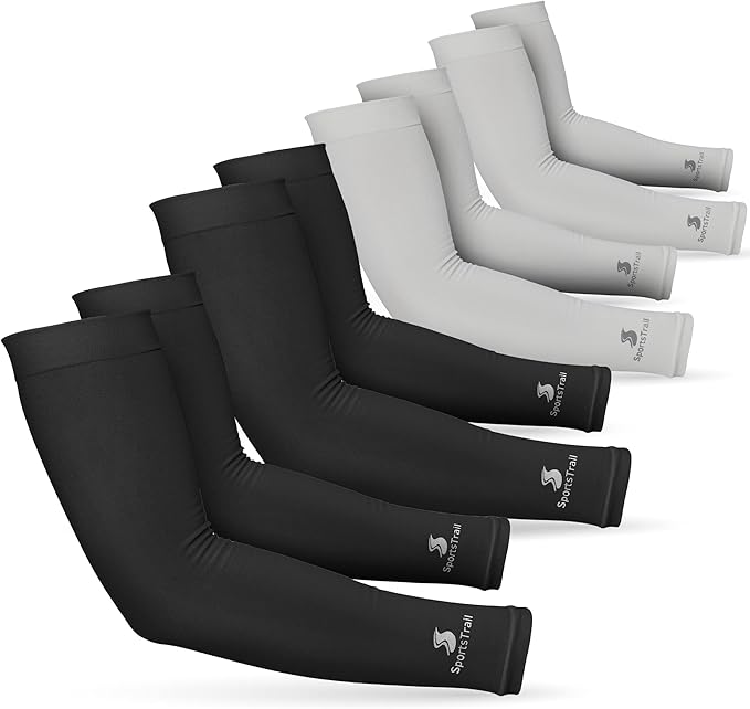SportsTrail Cooling Arm Sleeves for Men & Women – Breathable, UV Sun Protection, Sports Arm Sleeves for Women, Men & Youth