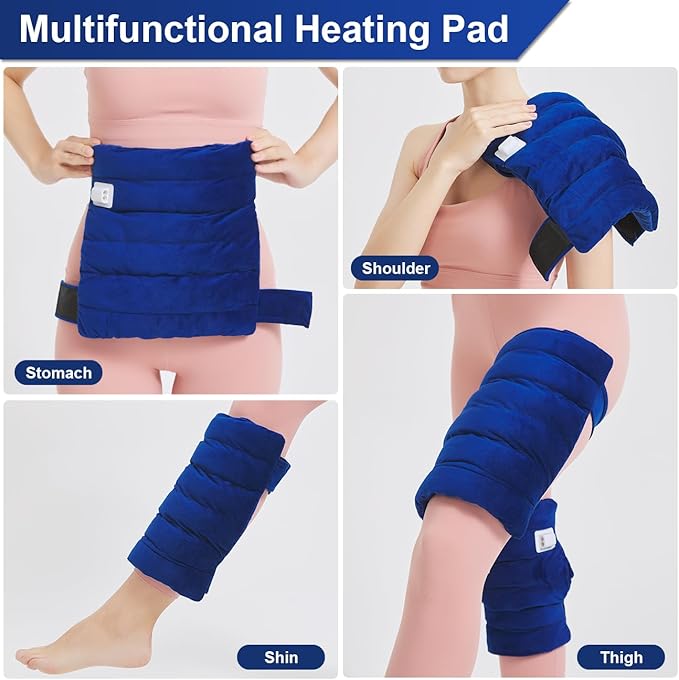 Heating Pad for Knee Pain Relief,Knee Heating Pad for Pain Relief,Adjustable Heat Therapy Warmers with Auto Shut-Off,Heated Knee Brace Wrap for Injury Arthritis Soreness Swelling