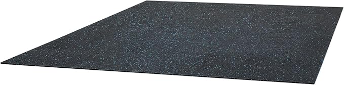 VEVOR 0.4Inch 96sq.ft 24 Tiles Gym Flooring for Home Gym, Rubber Top with High Density EVA Foam, 24 x 24In Gym Floor Exercise Equipment Mats, Interlocking Gym Mats, Puzzle Workout Mats, Black & Blue