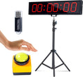 Independent Button Type 1.5-inch Fitness Room Rest Timer, Suitable for Gym Exercise/School/Home Exercise/Boxing Gym/Indoor Rock Climbing (4.2-inch Data PC Transmission Mode)